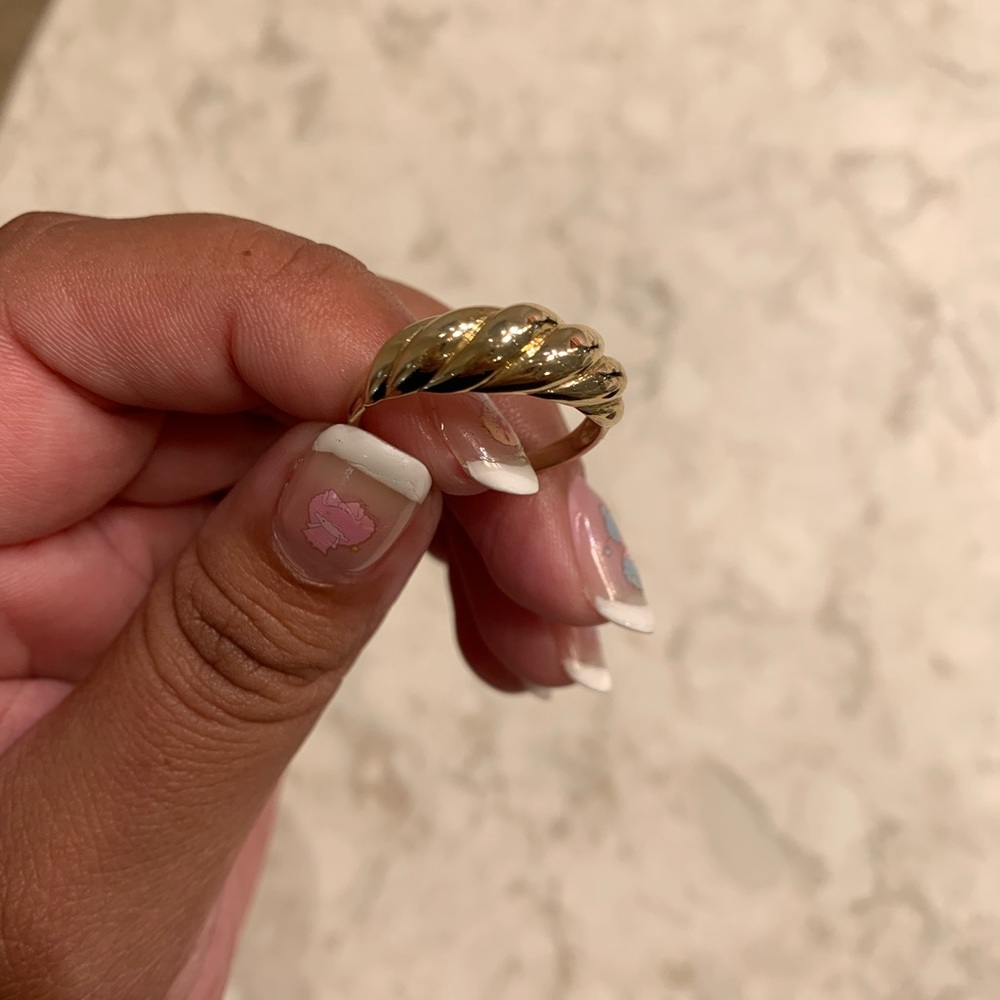 Mejuri Thin Croissant Dome Ring